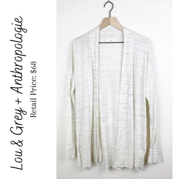 Lou & GreyOatmeal Heathered Long Cardigan - Picture 1 of 7